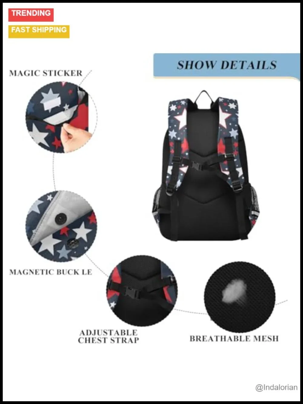 Kids Backpack Multifunctional Pockets Water Resistant Daypack School